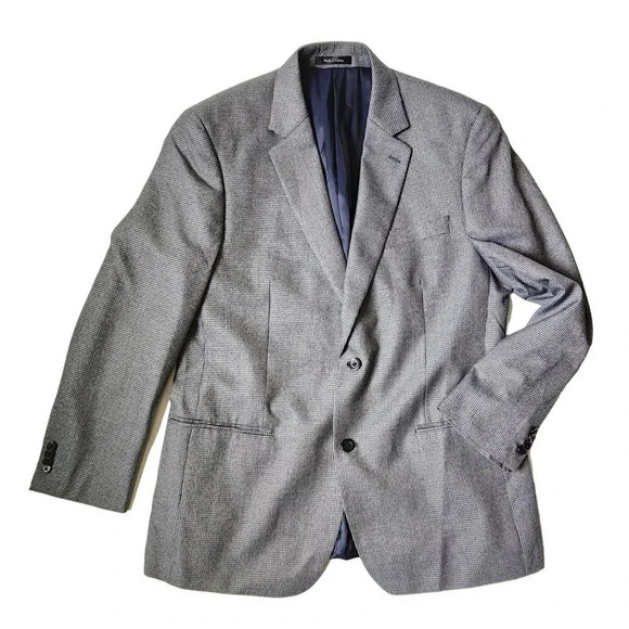 MICHAEL Michael Kors Houndstooth Two Button Blazer Sports Jacket Mens Size 42R - Picture 1 of 6